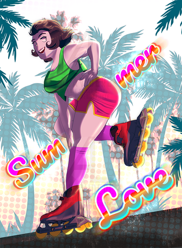 Paloma in a west coast background.