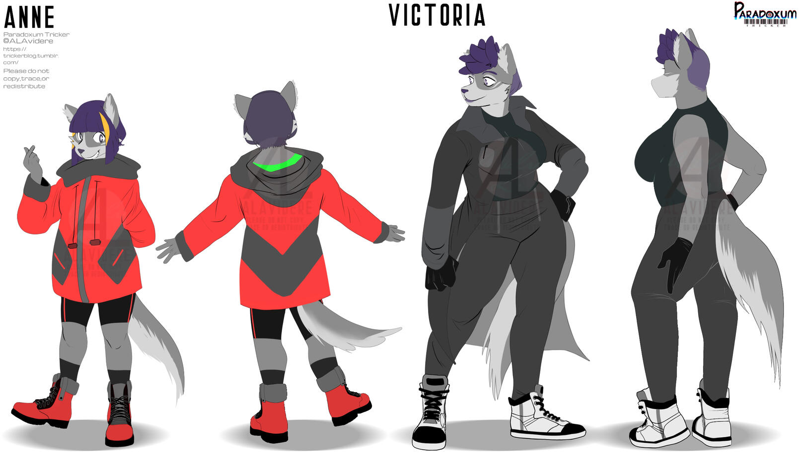 Anne and Victoria character sheet